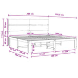 Double Bed Frame with Headboard ROSTOCK Natural 200 x 200 cm 3405498