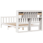 Bookcase Bed without Mattress White 140x190 cm Solid Wood Pine 3321736