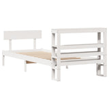 Bed Frame without Mattress White 90x190 cm Single Solid Wood Pine 3305787