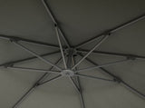 3 Garden Cantilever Parasol, Round Overhanging Umbrella with Crank Handle, Cross Base, Aluminium T3398P327921