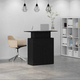 Reception Desk Black 100x40x104 cm Engineered Wood 859052
