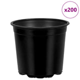 Flower Pot 200 pcs Black 15 x 13 cm Plastic 42029495