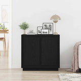 Sideboard Black Oak 80 x 40 x 75 cm Engineered Wood 862133