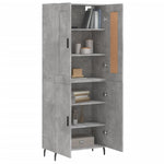 Highboard Concrete Grey 69.5x34x180 cm Engineered Wood 3199573