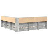 Bookcase Bed Concrete grey 180 x 200 cm Engineered Wood 3335746