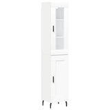 Highboard White 34.5x34x180 cm Engineered Wood 3199505
