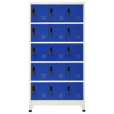 Locker Cabinet Grey and Blue 90x40x180 cm Steel 339826