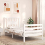 Bed Frame without Mattress White 90x200 cm Solid Wood 3194557