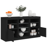 Sideboard with LED Lights Black 123x37x67 cm 3209080