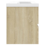 Sink Cabinet with Built-in Basin Sonoma Oak Engineered Wood 3071570
