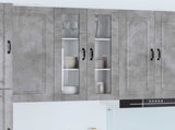 Wall Glass Cabinet PORTO Concrete Grey 60 x 31 x 100 cm 885528