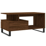 Coffee Table Brown Oak 90x49x45 cm Engineered Wood 831035