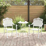 Garden Chair 2 pcs White 55 x 55 x 92.5cm Aluminium 42002380