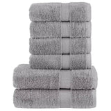 6 Piece Premium Towel Set SOLUND Grey 600 gsm 137560
