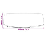 Island Lounge Covers 2 pcs 8 Eyelets 188x50 cm Round 3155384