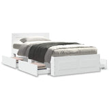 Bed Frame with Headboard White 80 x 200 cm Engineered Wood 3429677
