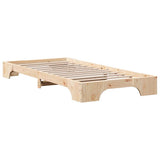 Bed Frame Solid Pine Wood 90 x 200 cm Solid pine wood 872878