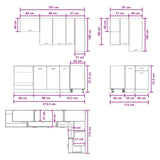 Kitchen Unit LYON 8 pcs Grey Sonoma Engineered Wood 3438444