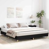 Bed Frame Black Oak 203 x 163 x 25 cm Engineered Wood 3329280