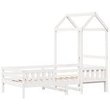Bed Frame with Roof without Mattress White 100x200 cm 3282157