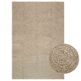 Rug ZIZUR Beige 140x200 cm Jute Look Indoor and Outdoor 4010408