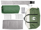 Cabin Tent with Roof Green 6-Person Polyester and Steel 42028583