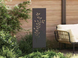 Garden Privacy Screen Black 32 x 140 cm Cold-rolled steel 876252