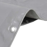 Tarpaulins Grey 4 x 5 m Canvas with PVC Coating 43814