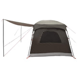Family Tent with Roof Brown Grey 380 x 260 x 190 cm Polyester 42029001