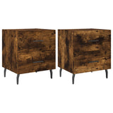 Bedside Cabinets 2 pcs Smoked Oak 40x35x47.5 cm Engineered Wood 827351