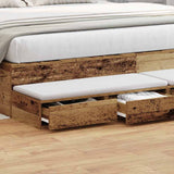 Bed Drawers Old Wood 200 x 36.5 x 16.5 cm Engineered Wood 866921