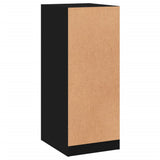 Wardrobe Black Engineered Wood Compact Wardrobe Rectangular 840829