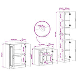 3 Piece Bathroom Cabinet Set UTRECHT Concrete Grey 3417489