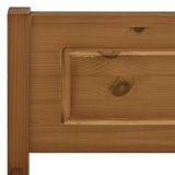Bed Frame Honey Brown Solid Pine Wood, Plywood Double Bed Frame 322116