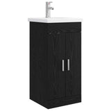 Bathroom Vanity with Sink Black Oak 42 x 40 x 84.5 cm 890673