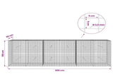 Gabion with 3.5 mm Wire and 5x5 cm Mesh 300x30x100 cm 3462240