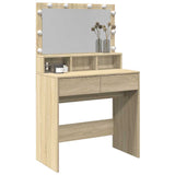 Dressing Table with LED Sonoma Oak 80x41x134.5 cm 848187