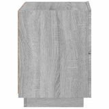 Bedside Cabinet with LED Lights Grey Sonoma Engineered Wood 836745