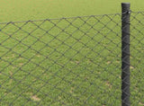 Chain Link Fence 25 x 0.6 m Steel Grey 42004828