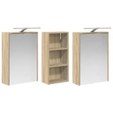 Bathroom Cabinet Set 3 pcs 116 x 16 x 62.5 cm Engineered wood 3403818