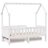 Kids Bed Frame with Drawers without Mattress 80x160 cm Solid Wood 3302042