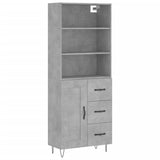 Highboard Concrete Grey 69.5x34x180 cm Engineered Wood 3190017