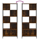 Bookcase Smoked Oak 72x28x172 cm Engineered Wood 3213654