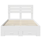 Bed Frame with Drawer with Headboard Manual Engineered Wood 3411651
