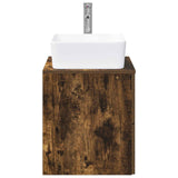 Bathroom Furniture Set Smoked Oak Engineered Wood 3404394