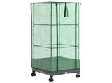 Garden Planter with Greenhouse Cover&Wheels Light Grey PP 3422927