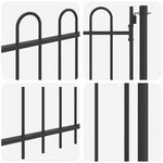 Fence Gate Grey 100 x 100 cm Powder coated steel 42008867