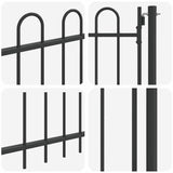 Fence Gate Grey 100 x 100 cm Powder coated steel 42008867