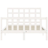 Bed Frame without Mattress White 120x200 cm Solid Wood Pine 3192097
