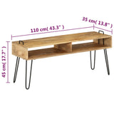 TV Stand Solid Mango Wood 110x35x45 cm 246021